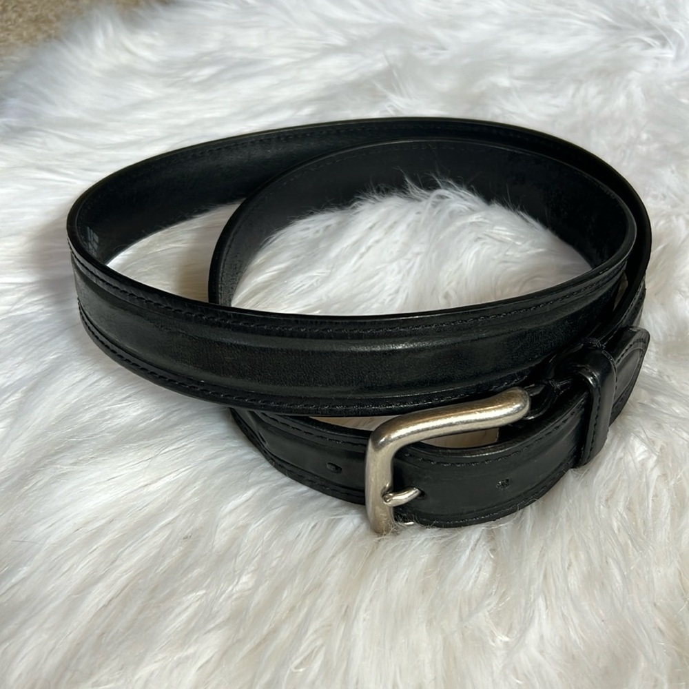 Columbia black leather belt 42